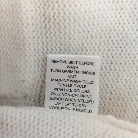 7TH AVENUE! VANILLA CREAM FRINGED, FINELY KNIT, POCKETED CARDIGAN SWEATER! SZ XS - Picture 11 of 12